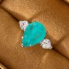 Paraiba Pear Shape Engagement Ring