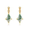 Natural Green Moss Agate Earring