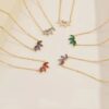 Birthstone Flower Necklace