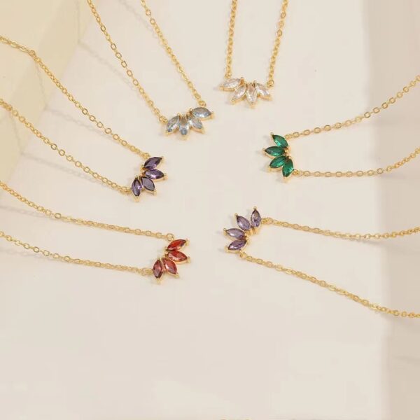 Birthstone Flower Necklace