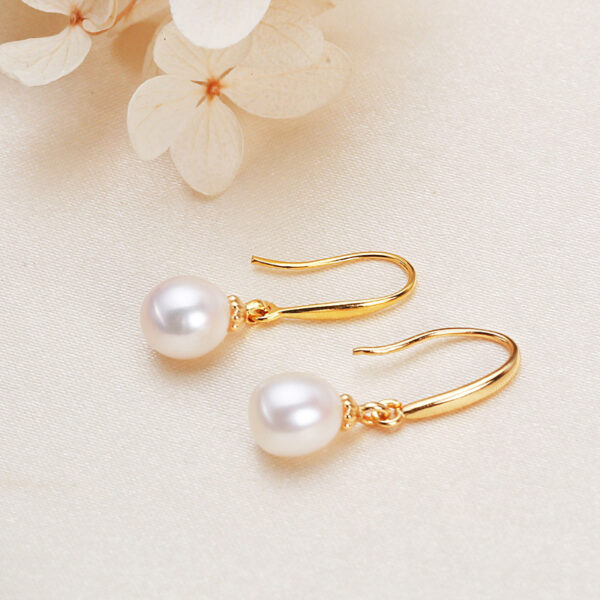 1 Natural Rice Pearl Shape Earring Hook