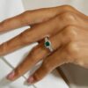 2 Ct Lab Created Emerald Ring
