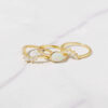 Silver Opal Engagement Ring 3pcs Set