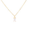 Rectangle Silver Birthstone Necklace