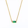 Baguette square Birthstone Necklace