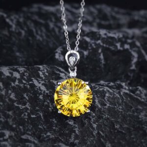 Simulated Gem Citrine Stone Necklaces