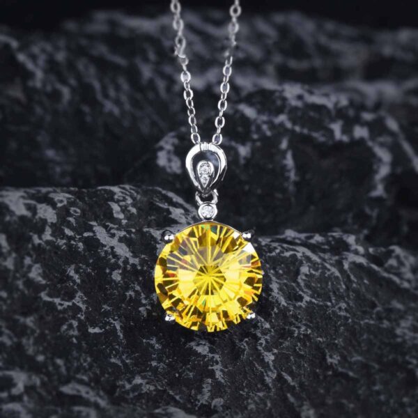Simulated Gem Citrine Stone Necklaces