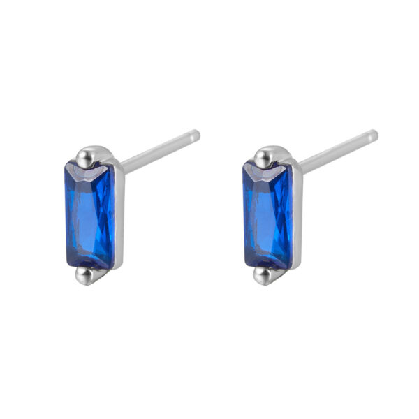 11 Square Cut Zircon Stud Earrings