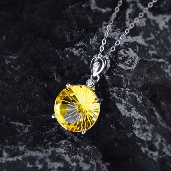 Simulated Gem Citrine Stone Necklaces