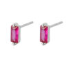 Square Cut Zircon Stud Earrings