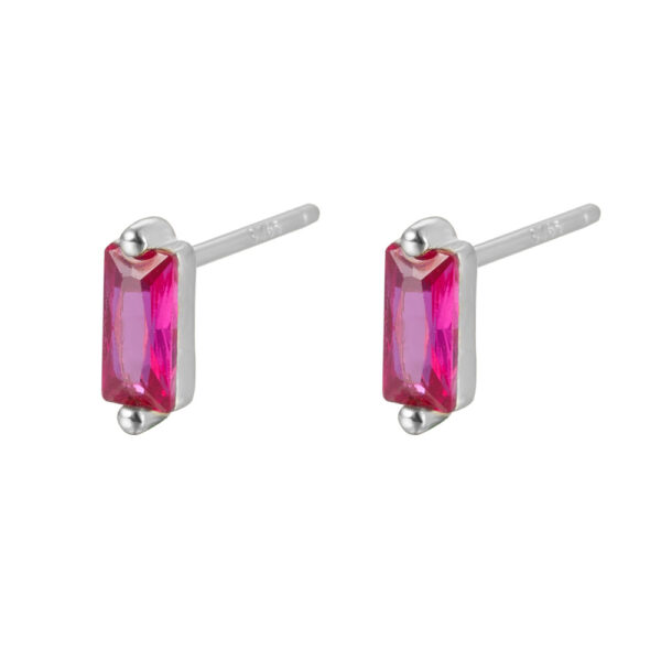 13 Square Cut Zircon Stud Earrings