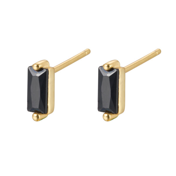 14 Square Cut Zircon Stud Earrings