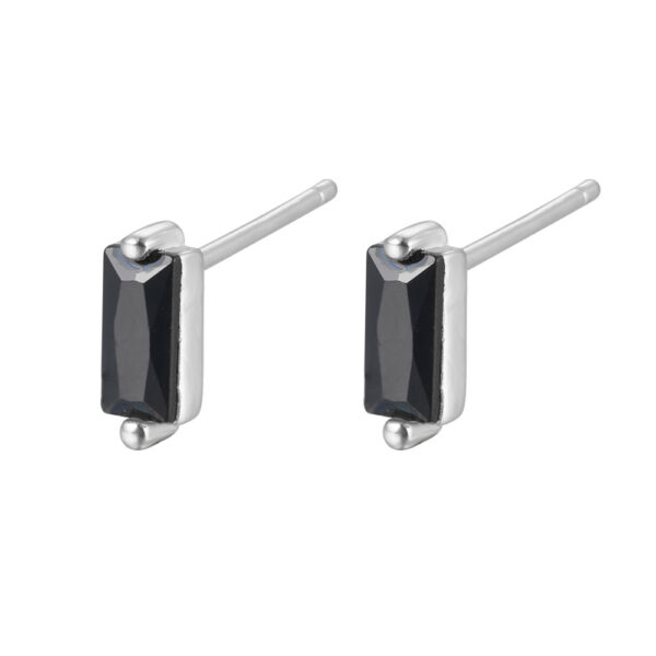 15 Square Cut Zircon Stud Earrings