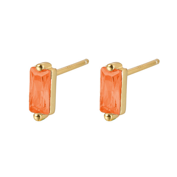 16 Square Cut Zircon Stud Earrings