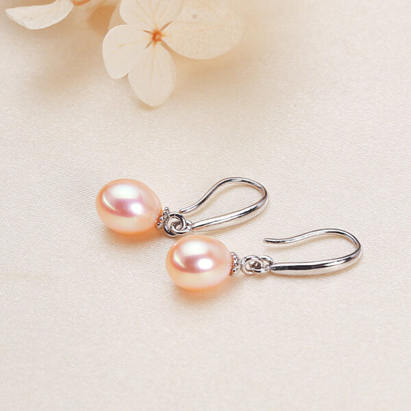 2 Natural Rice Pearl Shape Earring Hook