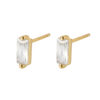 Square Cut Zircon Stud Earrings