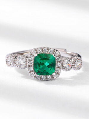 2 Ct Lab Created Emerald Ring