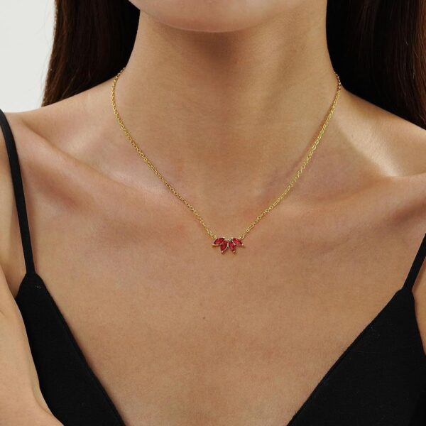 Birthstone Flower Necklace