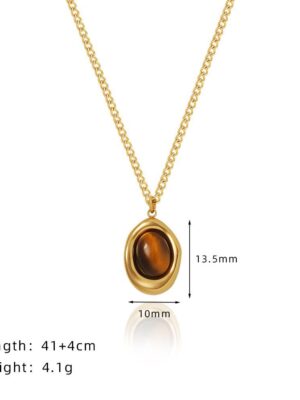 Natural Tiger Eye Stone Necklace