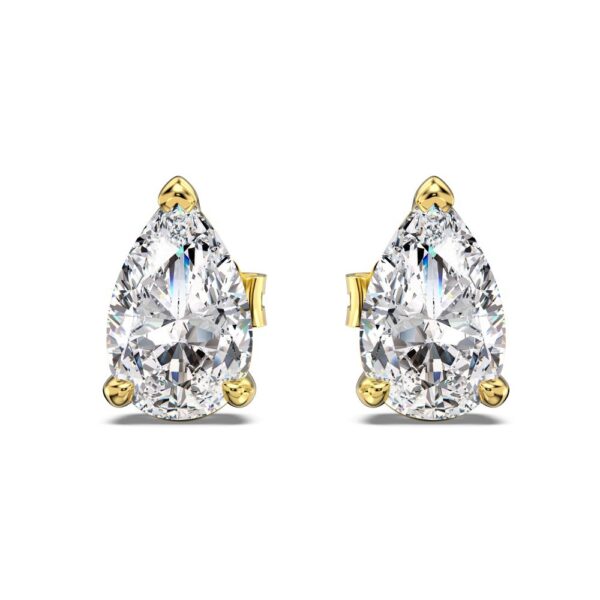 5A Cubic Zirconia Pear Stud Earrings