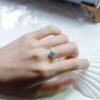 Vintage Aquamarine Adjustable Ring