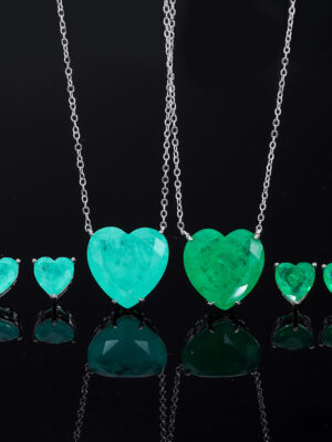 Blue Colombian Emerald Stud Earrings