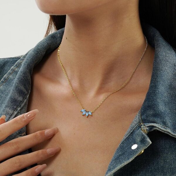 Birthstone Flower Necklace