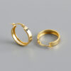 Silver Wide Flat Plain Earring Clik