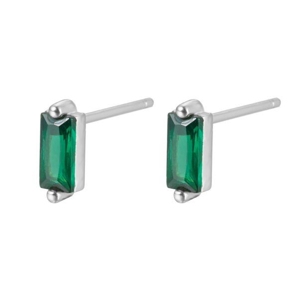 5 Square Cut Zircon Stud Earrings