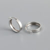 Silver Wide Flat Plain Earring Clik
