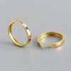Silver Wide Flat Plain Earring Clik