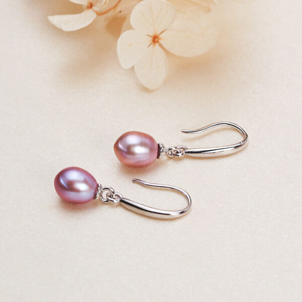 6 Natural Rice Pearl Shape Earring Hook
