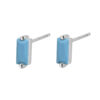 Square Cut Zircon Stud Earrings