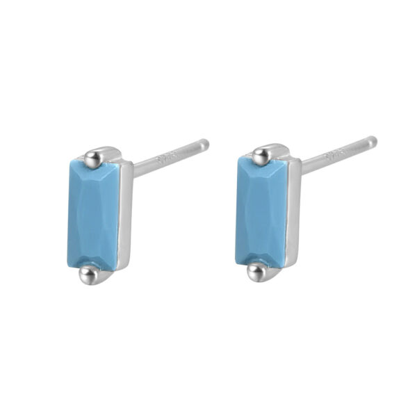 7 Square Cut Zircon Stud Earrings