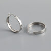 Silver Wide Flat Plain Earring Clik