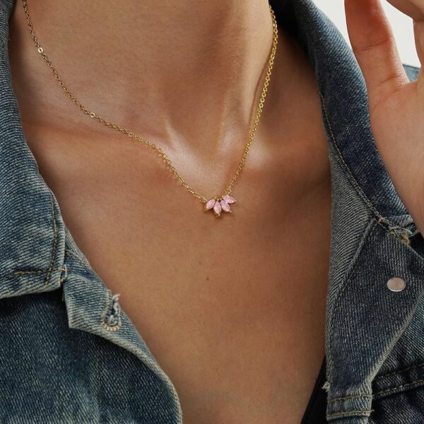 Birthstone Flower Necklace