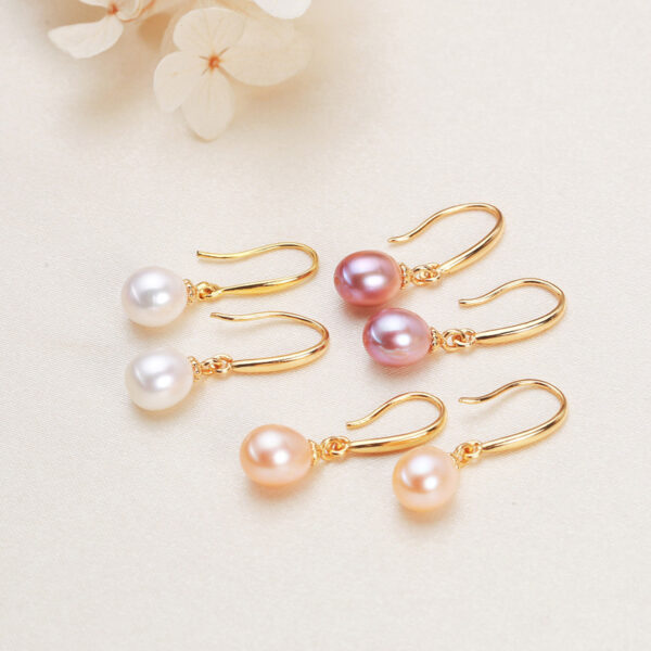 7 Natural Rice Pearl Shape Earring Hook