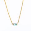 Baguette square Birthstone Necklace